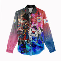 South Korea Flag Day Women Casual Shirt National Pride - Traditional Warrior - Modern History