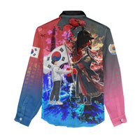 South Korea Flag Day Women Casual Shirt National Pride - Traditional Warrior - Modern History
