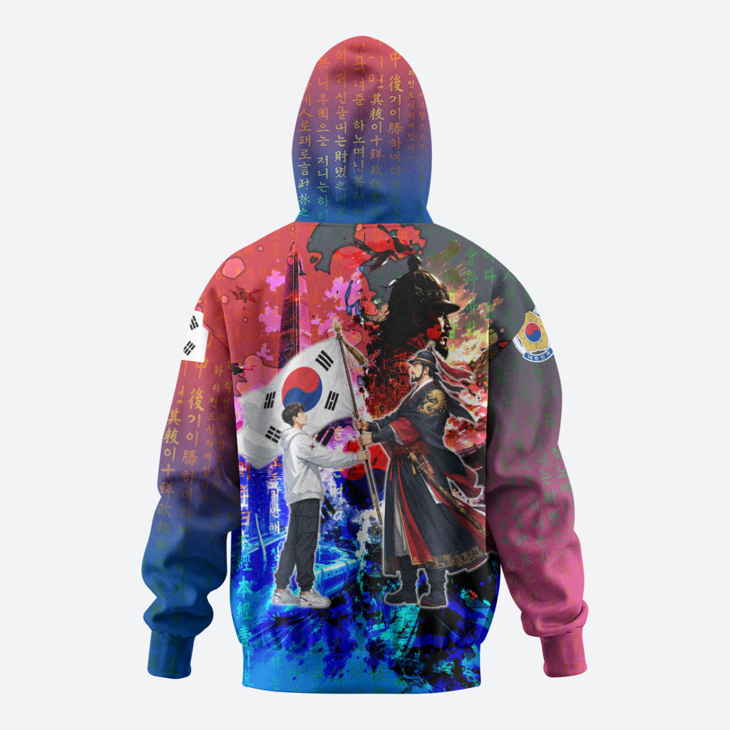 South Korea Flag Day Zip Hoodie National Pride - Traditional Warrior - Modern History