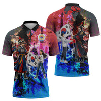 South Korea Flag Day Zipper Polo Shirt National Pride - Traditional Warrior - Modern History