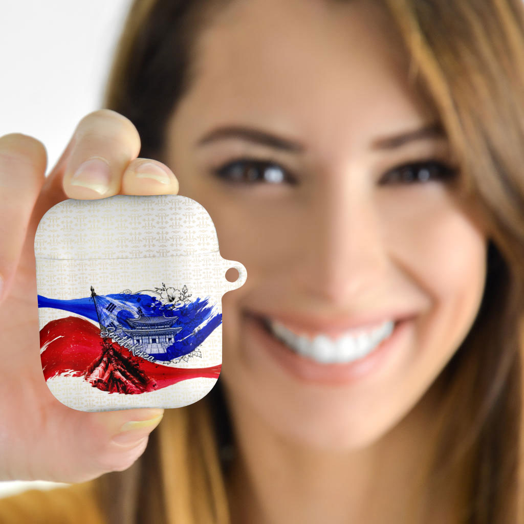 South Korea Flag Day AirPods Case Patriotic Cultural Landmarks Map