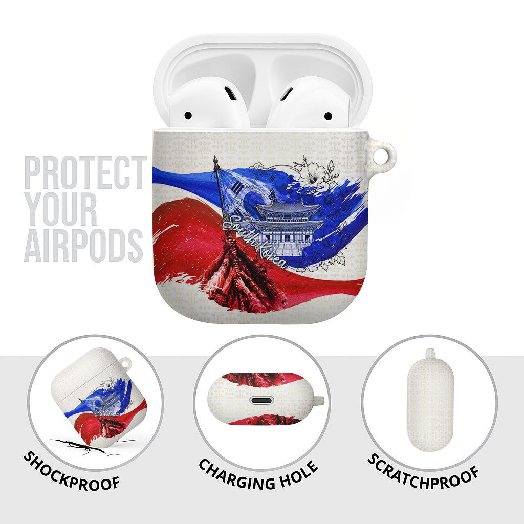 South Korea Flag Day AirPods Case Patriotic Cultural Landmarks Map