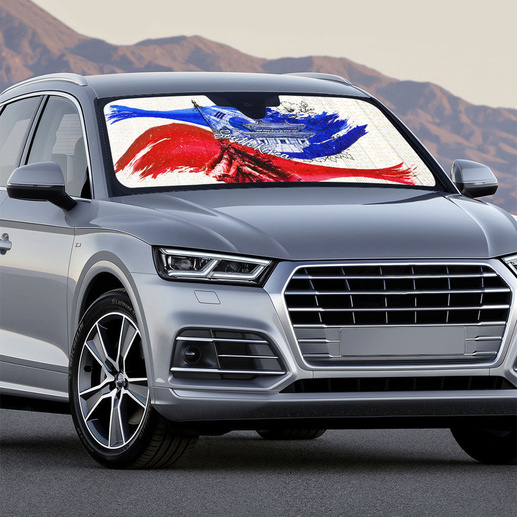 South Korea Flag Day Auto Sun Shade Patriotic Cultural Landmarks Map