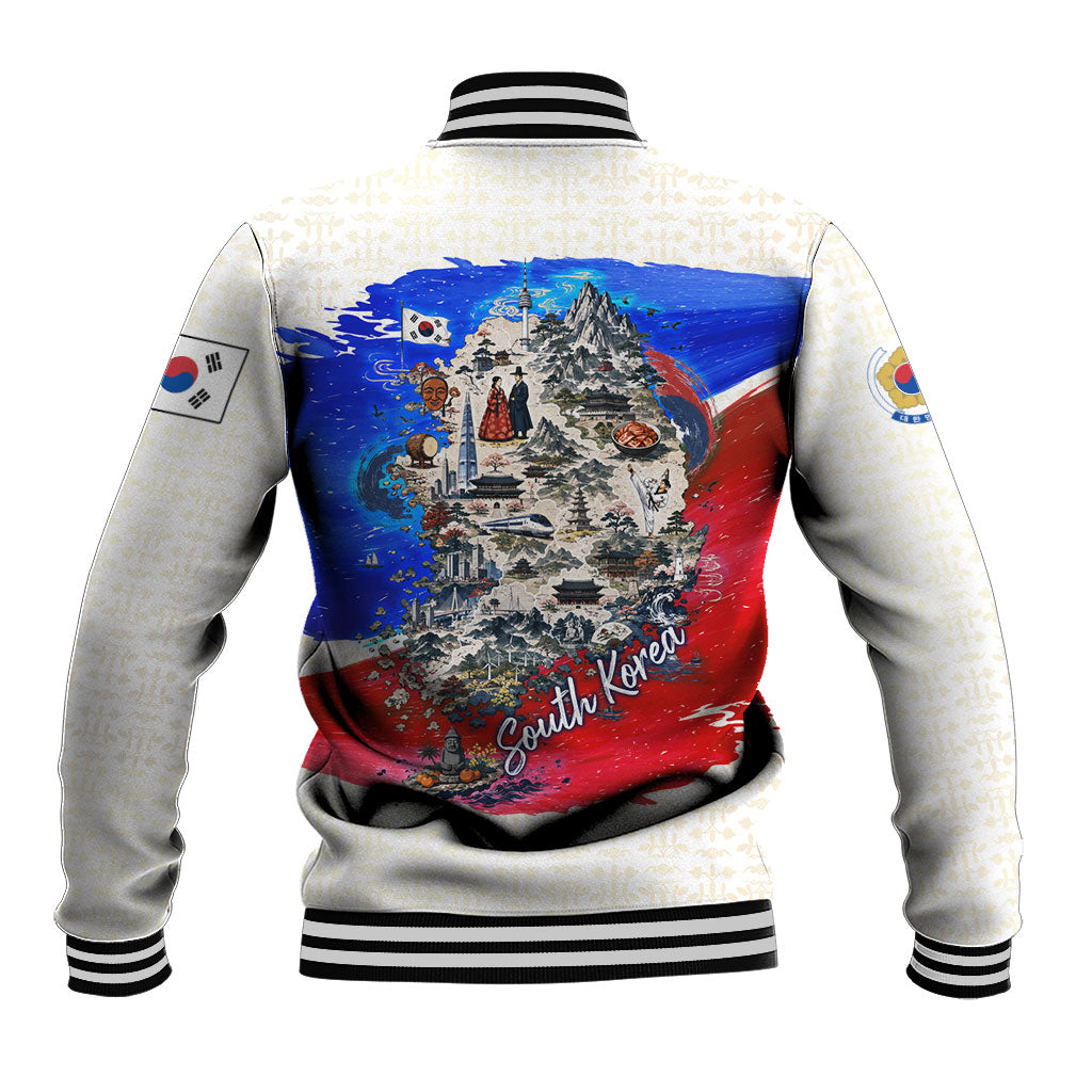 South Korea Flag Day Baseball Jacket Patriotic Cultural Landmarks Map