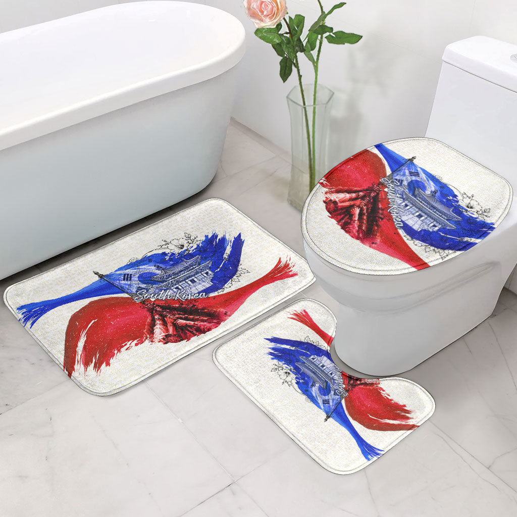 South Korea Flag Day Bathroom Set Patriotic Cultural Landmarks Map