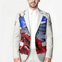 South Korea Flag Day Blazer Patriotic Cultural Landmarks Map