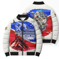 South Korea Flag Day Bomber Puffer Jacket Patriotic Cultural Landmarks Map