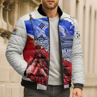 South Korea Flag Day Bomber Puffer Jacket Patriotic Cultural Landmarks Map