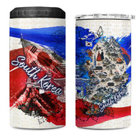 South Korea Flag Day 4 in 1 Can Cooler Tumbler Patriotic Cultural Landmarks Map