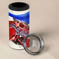 South Korea Flag Day 4 in 1 Can Cooler Tumbler Patriotic Cultural Landmarks Map