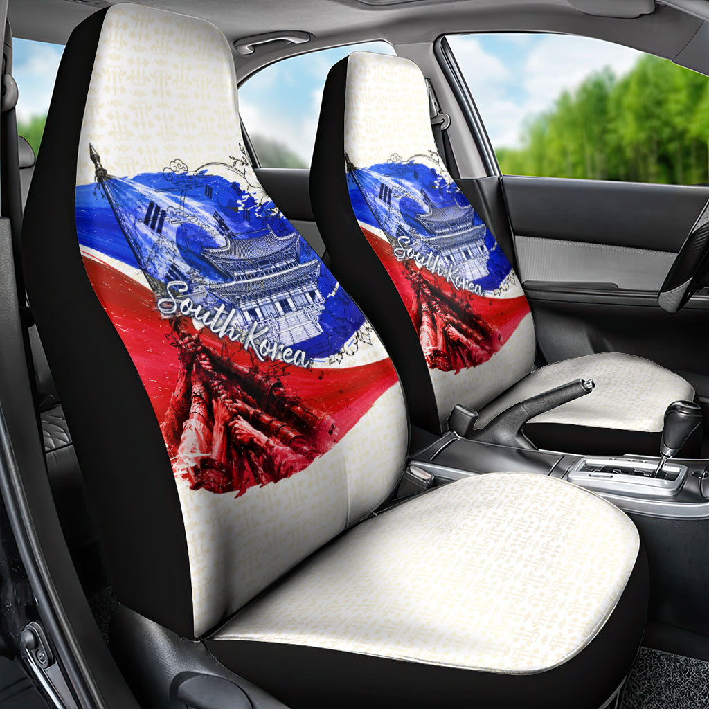 South Korea Flag Day Car Seat Cover Patriotic Cultural Landmarks Map