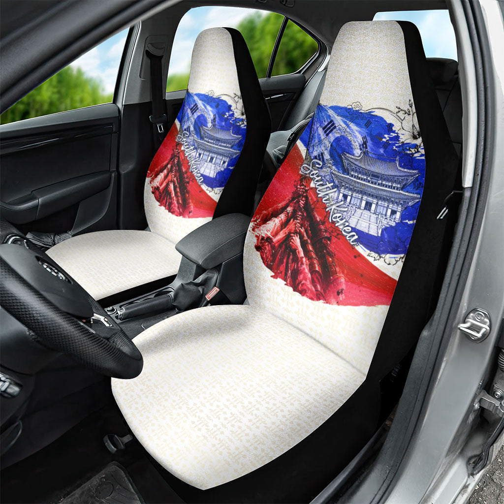 South Korea Flag Day Car Seat Cover Patriotic Cultural Landmarks Map