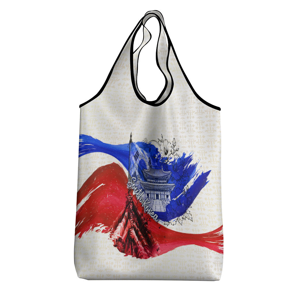 South Korea Flag Day Grocery Bag Patriotic Cultural Landmarks Map