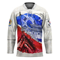 South Korea Flag Day Hockey Jersey Patriotic Cultural Landmarks Map
