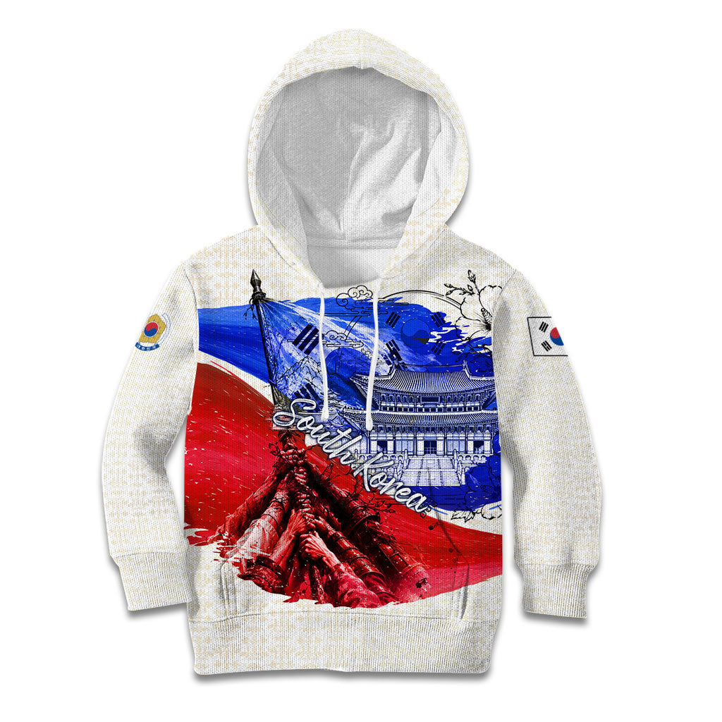 South Korea Flag Day Kid Hoodie Patriotic Cultural Landmarks Map