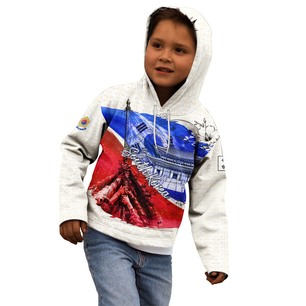 South Korea Flag Day Kid Hoodie Patriotic Cultural Landmarks Map