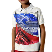 South Korea Flag Day Kid Polo Shirt Patriotic Cultural Landmarks Map