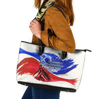 South Korea Flag Day Leather Tote Bag Patriotic Cultural Landmarks Map