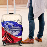 South Korea Flag Day Luggage Cover Patriotic Cultural Landmarks Map