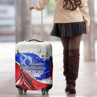 South Korea Flag Day Luggage Cover Patriotic Cultural Landmarks Map