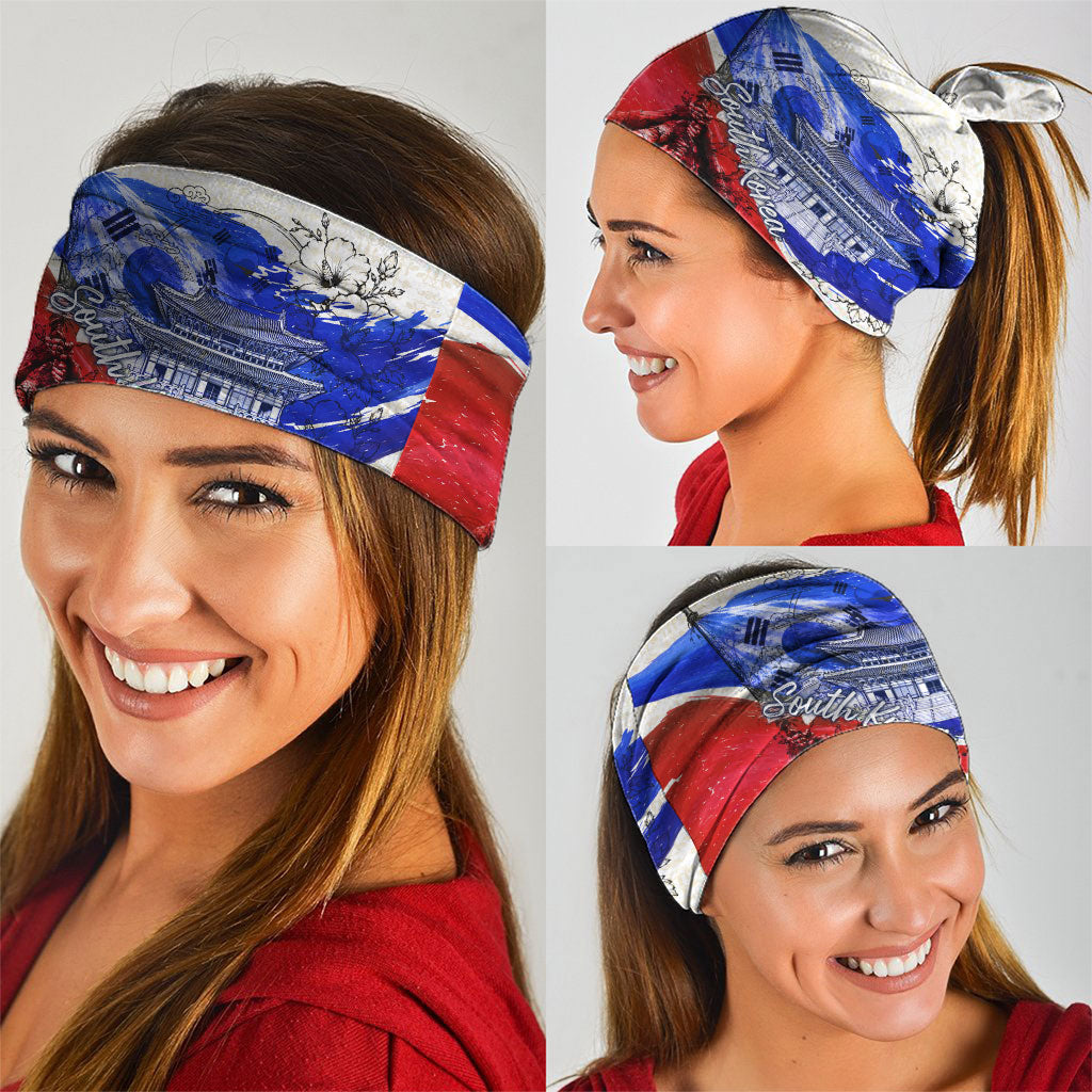 South Korea Flag Day Neck Gaiter Patriotic Cultural Landmarks Map