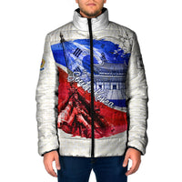 South Korea Flag Day Padded Jacket Patriotic Cultural Landmarks Map