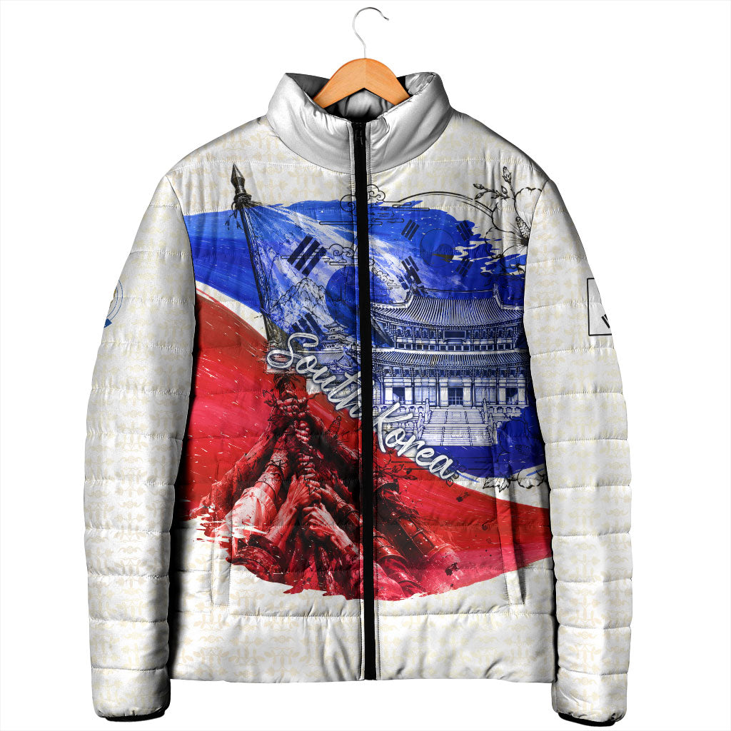 South Korea Flag Day Padded Jacket Patriotic Cultural Landmarks Map