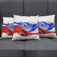 South Korea Flag Day Pillow Cover Patriotic Cultural Landmarks Map