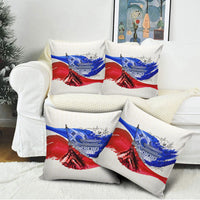 South Korea Flag Day Pillow Cover Patriotic Cultural Landmarks Map