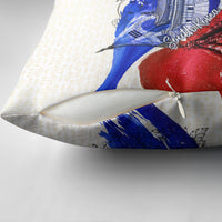 South Korea Flag Day Pillow Cover Patriotic Cultural Landmarks Map
