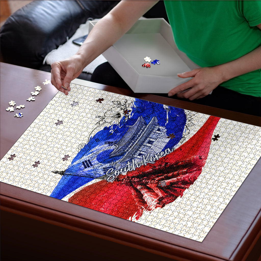 South Korea Flag Day Puzzle Patriotic Cultural Landmarks Map