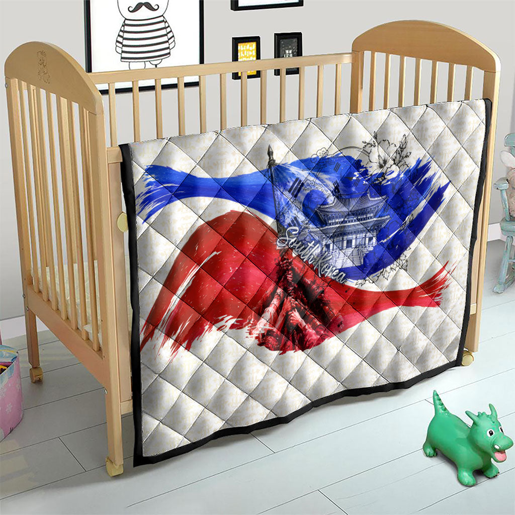 South Korea Flag Day Quilt Patriotic Cultural Landmarks Map
