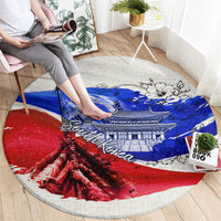South Korea Flag Day Round Carpet Patriotic Cultural Landmarks Map