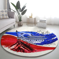 South Korea Flag Day Round Carpet Patriotic Cultural Landmarks Map