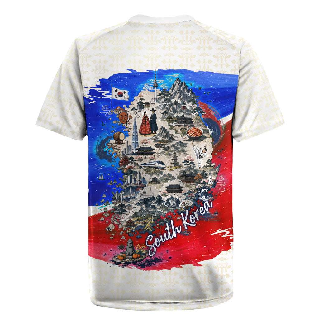 South Korea Flag Day Rugby Jersey Patriotic Cultural Landmarks Map