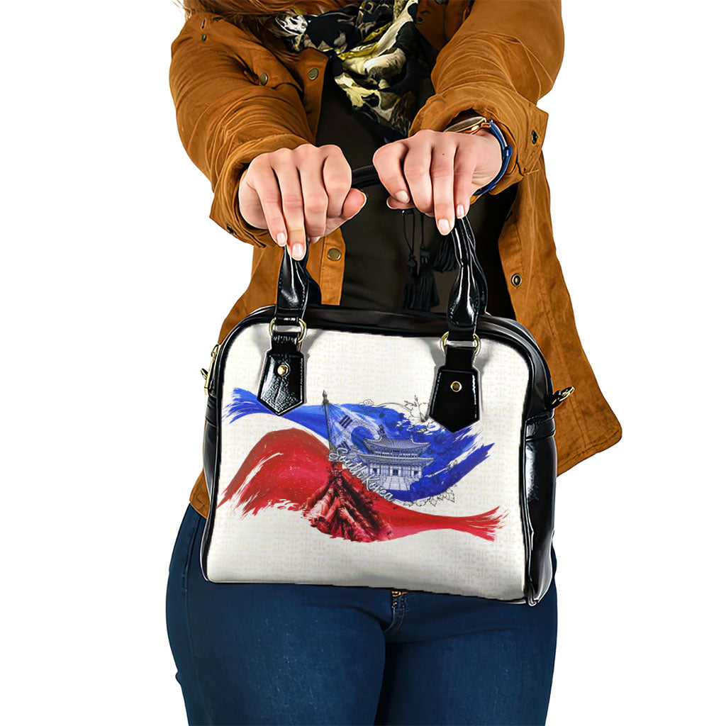 South Korea Flag Day Shoulder Handbag Patriotic Cultural Landmarks Map