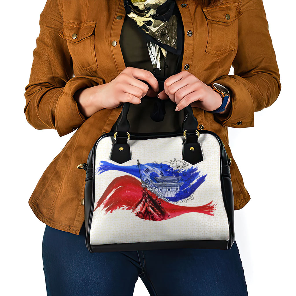 South Korea Flag Day Shoulder Handbag Patriotic Cultural Landmarks Map