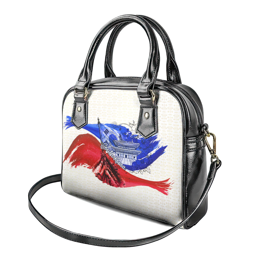 South Korea Flag Day Shoulder Handbag Patriotic Cultural Landmarks Map
