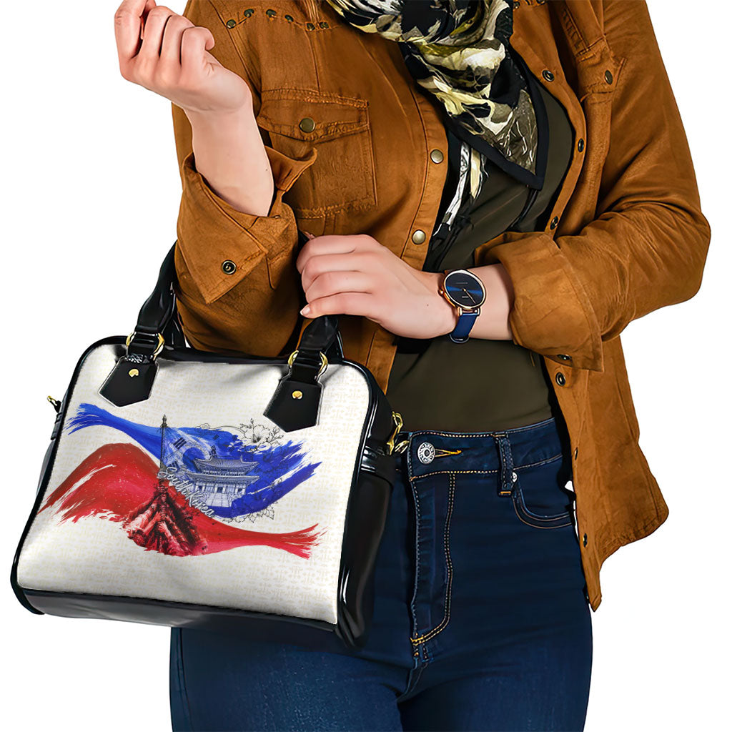 South Korea Flag Day Shoulder Handbag Patriotic Cultural Landmarks Map