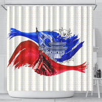 South Korea Flag Day Shower Curtain Patriotic Cultural Landmarks Map
