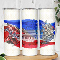 South Korea Flag Day Skinny Tumbler Patriotic Cultural Landmarks Map