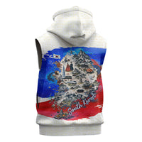 South Korea Flag Day Sleeveless Hoodie Patriotic Cultural Landmarks Map