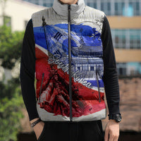 South Korea Flag Day Sleeveless Puffer Jacket Patriotic Cultural Landmarks Map