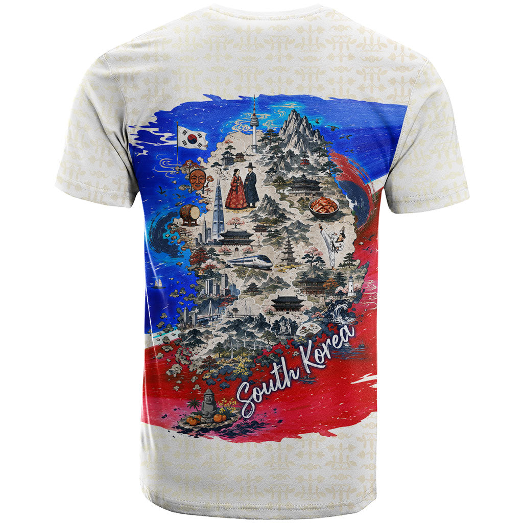 South Korea Flag Day T Shirt Patriotic Cultural Landmarks Map