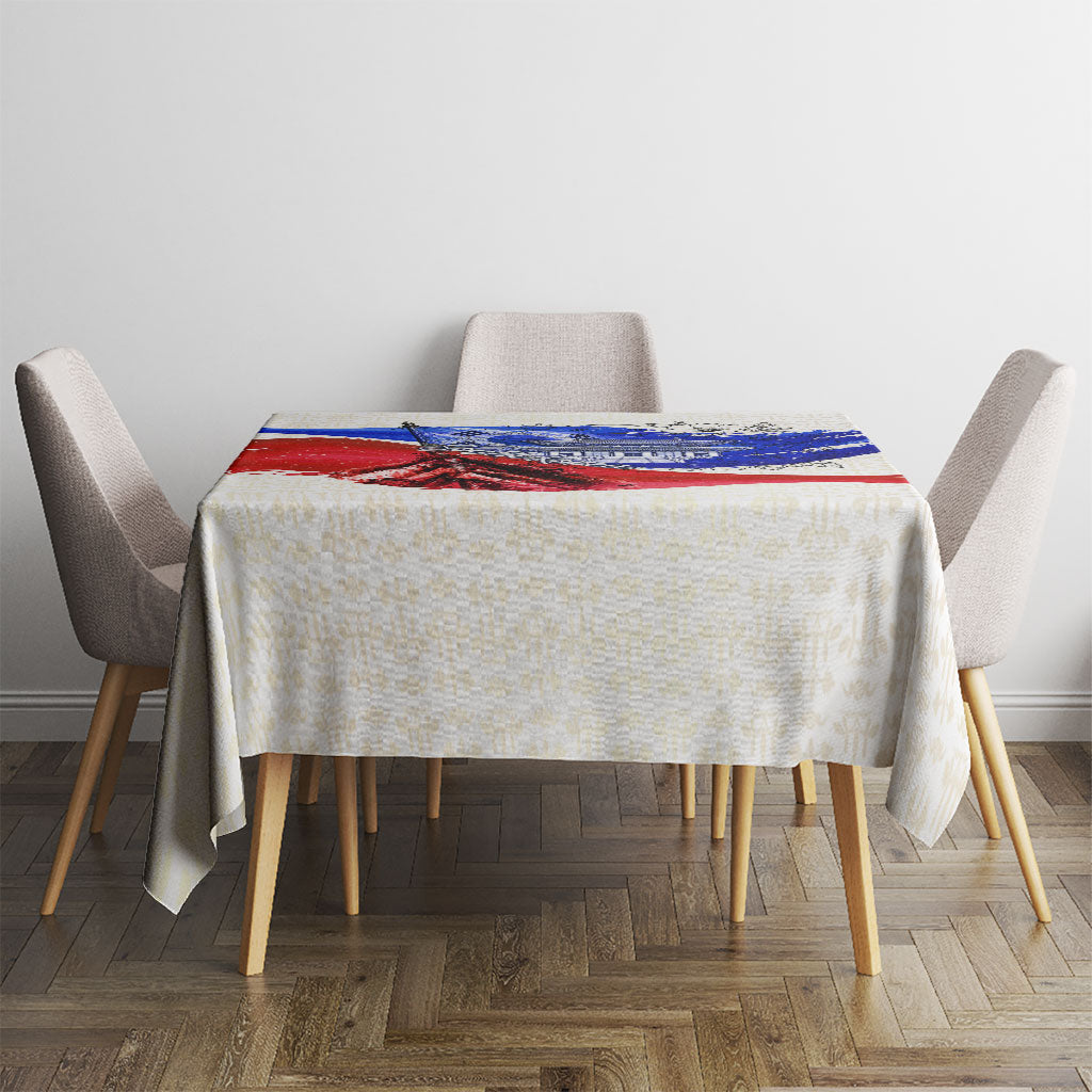South Korea Flag Day Tablecloth Patriotic Cultural Landmarks Map