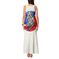South Korea Flag Day Tank Maxi Dress Patriotic Cultural Landmarks Map