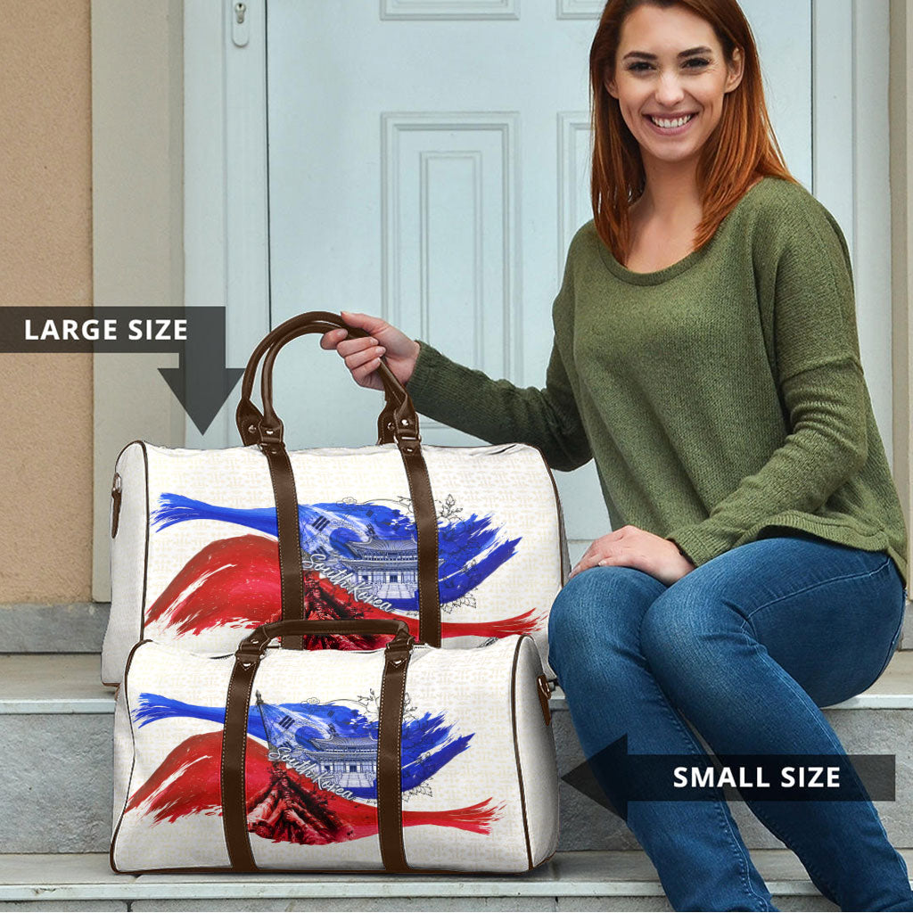 South Korea Flag Day Travel Bag Patriotic Cultural Landmarks Map