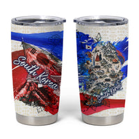 South Korea Flag Day Tumbler Cup Patriotic Cultural Landmarks Map