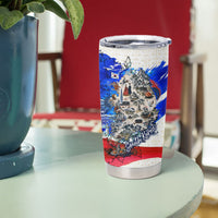 South Korea Flag Day Tumbler Cup Patriotic Cultural Landmarks Map