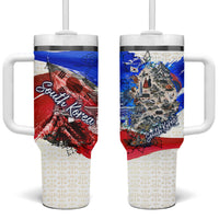 South Korea Flag Day Tumbler With Handle Patriotic Cultural Landmarks Map